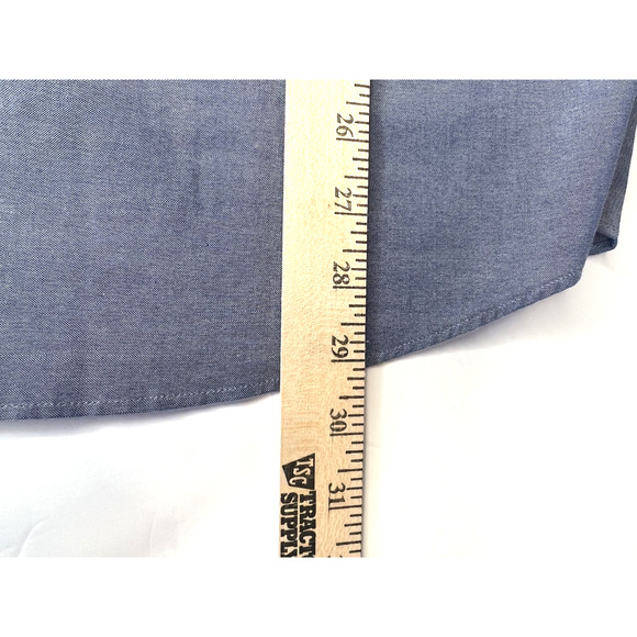 Tommy Hilfiger Mens Wrinkle Free Stretch Regular Fit Dress Shirt XL Blue - Picture 10 of 11